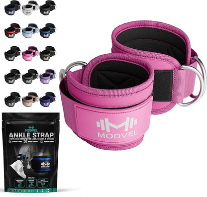 Modvel Gym Ankle Strap for Cable Machines ??Glute & Leg Kickback Ankle Straps for Gym Workouts