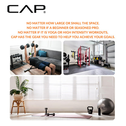 CAP Barbell Yoga Mat 1/2" Thick with Carrying Strap - High Density Exercise Mat for Yoga, Pilates
