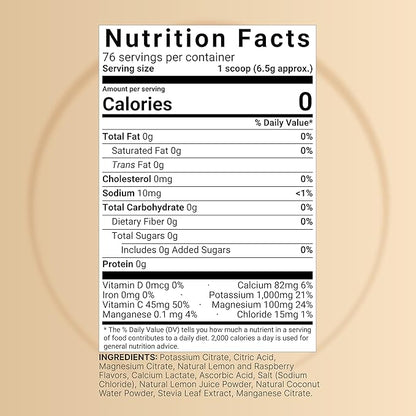 Naturebell Electrolytes Powder No Sugar, 500g (76 Servings) | Keto Fast Hydration Formula | 1,000mg