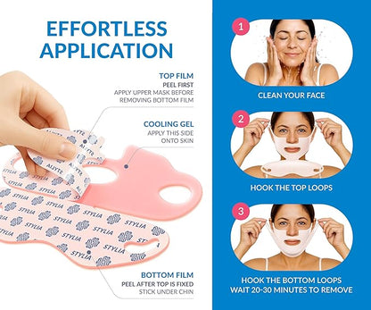 Stylia MaxiLift V-Line Lifting Collagen Face Mask – Enhanced Double Chin Reducer – Jawline Shaper
