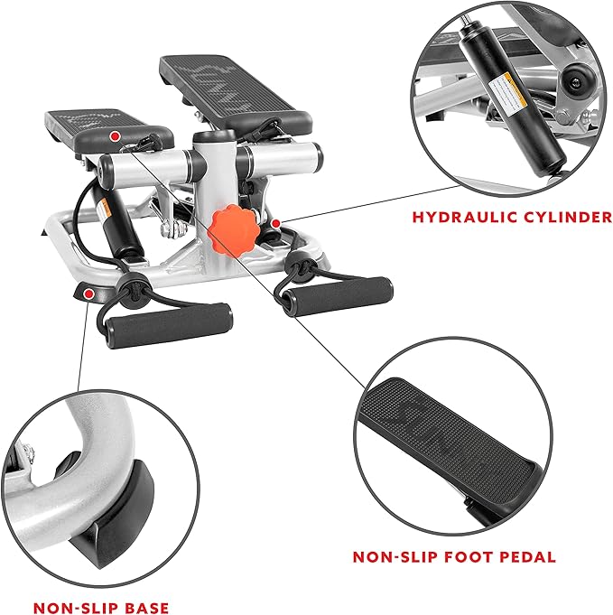 Sunny Health & Fitness Mini Steppers for Exercise at Home, Stair Step Workout Machine, Full Body