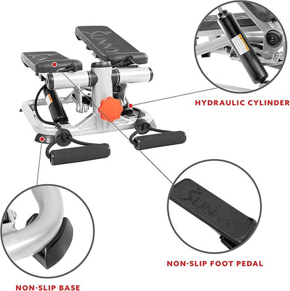 Sunny Health & Fitness Mini Steppers for Exercise at Home, Stair Step Workout Machine, Full Body