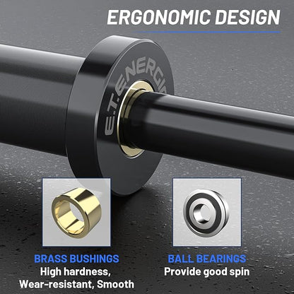 4ft Olympic Barbell 20KG Bar Load 500lbs Capacity Available Men's Barbell with Hard Chrome Sleeves