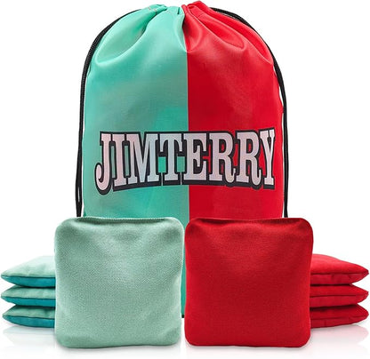 JIMTERRY Professional Cornhole Bags Set of 8 Dual Sided Corn Holes Bags Double Sided Regulation