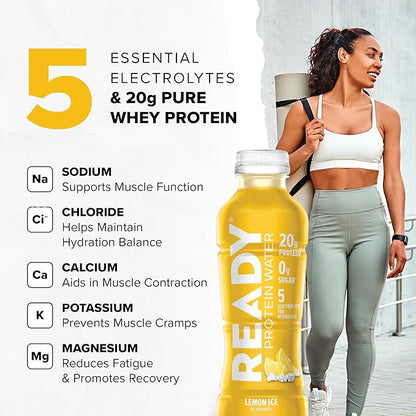 Ready® Protein Water ??20g Whey Protein Isolate, Zero Sugar, Low-Calorie Sports Drink for Hydration