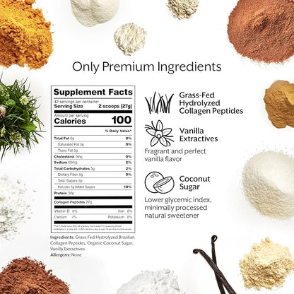 ProMix Nutrition Hydrolyzed Collagen Peptides Protein - Type 1 & 3 Grass Fed Collagen, Organic