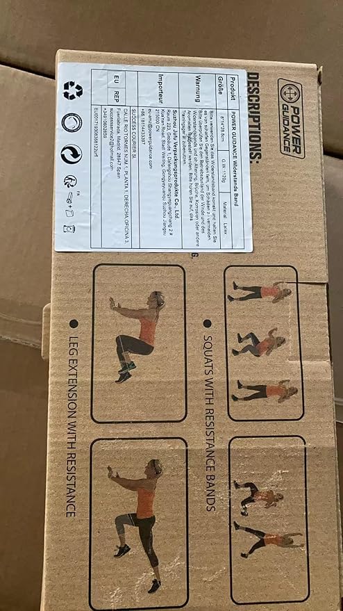 POWER GUIDANCE Pull Up Assist Bands - Stretch Resistance Band - Mobility Band - Powerlifting Bands