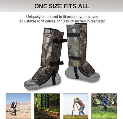 Snake Gaiters Leg Guards, Waterproof Snake Guards, Adjustable Snake Bite Protection for Lower Legs