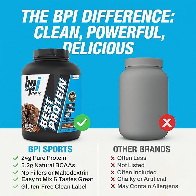 BPI Sports Best Protein ??100% Whey Protein Powder ??Muscle Growth, Recovery, Meal Replacement ??No
