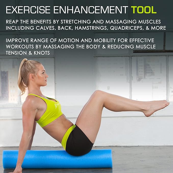 ProsourceFit Flex Foam Rollers for Muscle Massage, Physical Therapy, Core & Balance Exercises