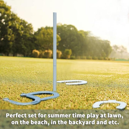Horseshoes Outside Game Set - Universal Size Lawn Horseshoes Outdoor Games for Parties Beach