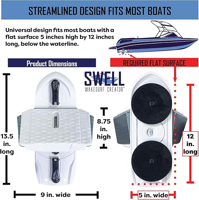 SWELL Wakesurf Creator H3X Plus - The Best Wake Shaper - Extendable Length, Rotating with