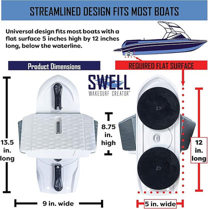 SWELL Wakesurf Creator H3X Plus - The Best Wake Shaper - Extendable Length, Rotating with