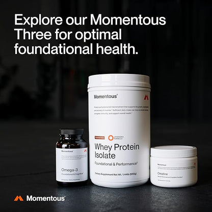 Momentous Creatine Monohydrate Powder - Creapure Creatine Powder - Supports Strength, Lean Muscle