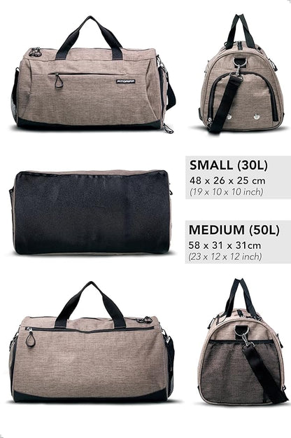Fitgriff® Gym Bag for Men & Women with Shoe & Wet Compartment - Duffle Bag for Travel, Sports