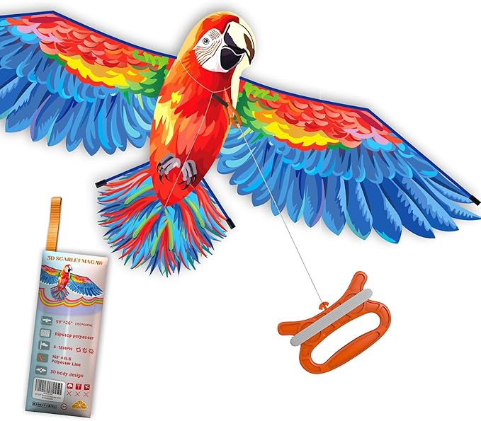 ORGCLDKT- 3D Lifelike Style Bird/Eagle Kite, Super Easy to Fly with, Ideal for Kids, Adults, Girls