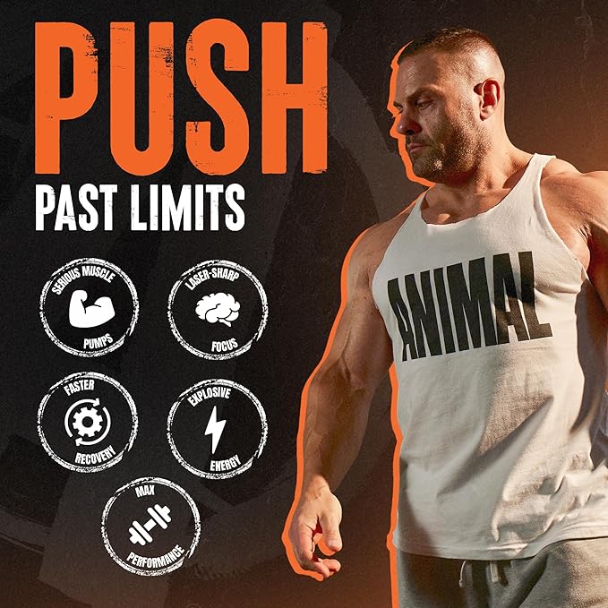 Animal Fury Pre Workout Powder ??Blue Ice Pop, 350mg Caffeine, BCAA Amino Acids, 2g Beta Alanine