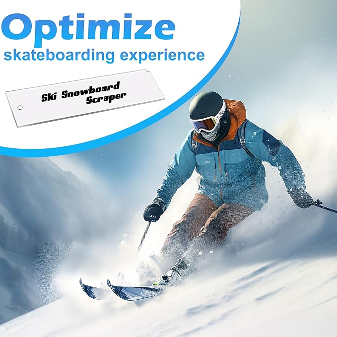 Snowboard Wax Plastic Scraper- Ski Wax Scraper- Ski Snowboard Plastic Scraper for Removing The