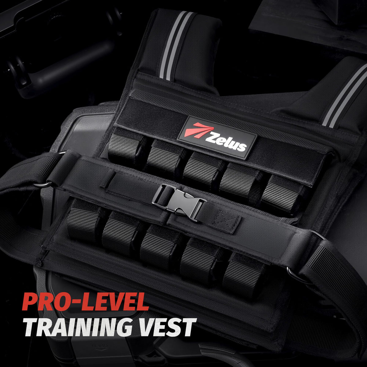 ZELUS Weighted Vest Men, 45lb Adjustable Weight Vest,Removable Iron Weights