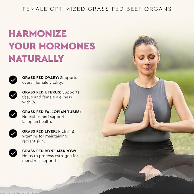 Beef Organ Supplement for Women ??Supports Hormone Balance, Energy & Wellness ??Grass Fed, Pasture