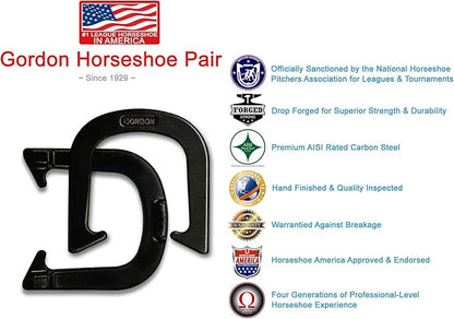 Gordon Professional Pitching Horseshoes - NHPA Sanctioned for Tournament Play - Drop Forged