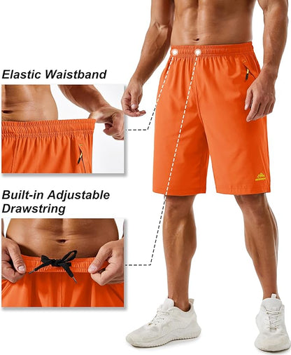 TACVASEN Men's Running Athletic Shorts 9" Quick Dry Workout Gym Shorts Lightweight Summer Shorts 3