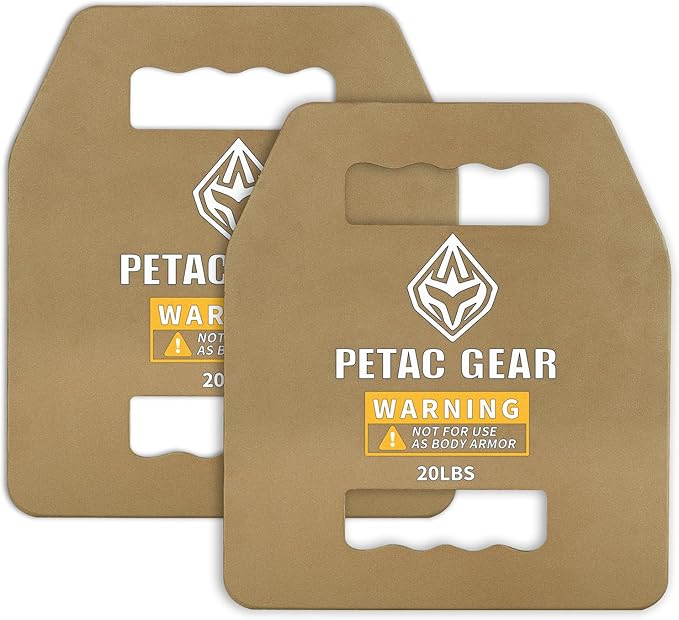 PETAC GEAR Tactical Weights Plates For Weighted Vest For Men Workout,5/10/15/20 LBS Weight Strength