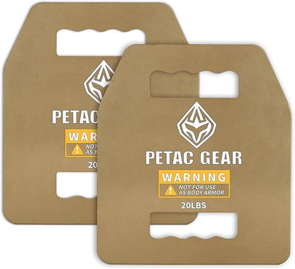 PETAC GEAR Tactical Weights Plates For Weighted Vest For Men Workout,5/10/15/20 LBS Weight Strength