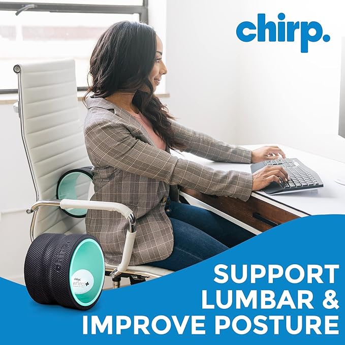 Chirp Wheel Foam Roller ??Targeted Back & Neck Relief, Lumbar Spine Stretcher, Spinal Decompression