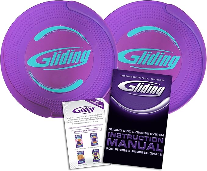 Gliding Discs for Working Out - Exercise Sliders for Carpet & Hardwood Floors 1 Pair, Authentic