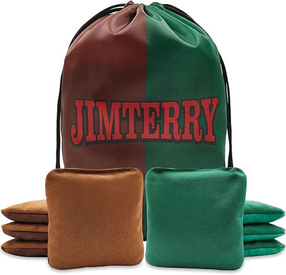 JIMTERRY Professional Cornhole Bags Set of 8 Dual Sided Corn Holes Bags Double Sided Regulation