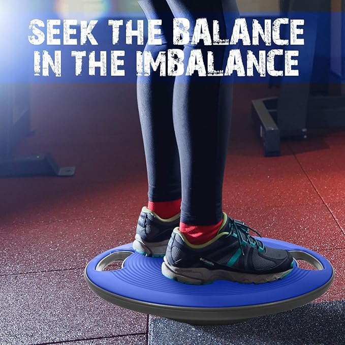Yes4All Upgraded Wobble Balance Board, 16.34" TPE Non-slip, Stability Board for Home Gym, Standing