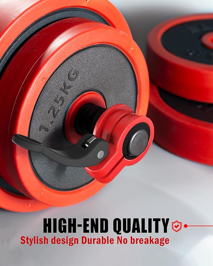Narrow Barbell Clips 2.5cm Width for Olympic Bars, 0.9-1.18inch Adjustable Weight Clamps, Quick