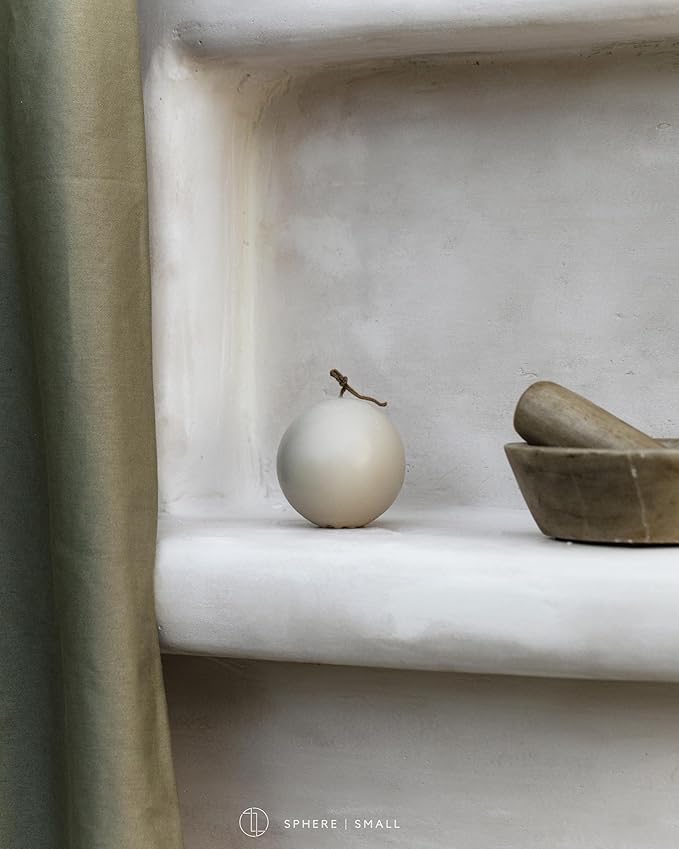 LAWA Sphere Candle - Beautiful Handmade Pillar Scented Soy Wax Elegant Aesthetic Candle