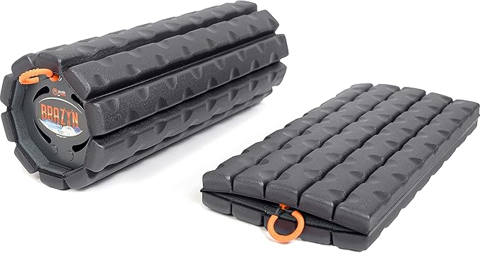 Morph Foam Roller (Bravo-Midnight) Collapsible Travel Foam Roller for Pain Relief, Workout Muscle
