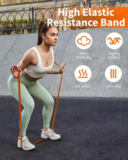 Resistance Bands Set - Pull Up Bands for Men Women, Exercise Bands Resistance with Door Anchor