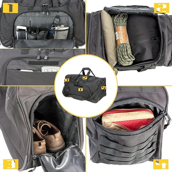 Gym Bag for Women & Men Tactical Duffle Military Weekender Work Out Lightweight Waterproof Sports