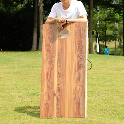 Solid Wood Premium Cornhole Game Set, Bean Bag Toss Game for Tailgate, Outdoor, Backyard