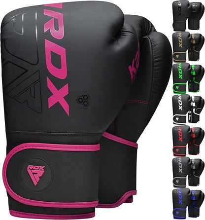 RDX Boxing Gloves, Pro Training Sparring, Maya Hide Leather, Muay Thai MMA Kickboxing, Men Women