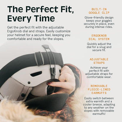 Retrospec Zephyr Ski Helmet - Snowboard Helmet for Adults & Youth - Adjustable Fit with Breathable