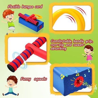 3 Pcs Pogo Stick Foam Jumper Toy Foam Pogo Fun and Safe Jumping Stick for Teens Adults Outdoor