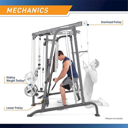 MARCY Smith Cage Workout Machine Full Body StrengthTraining Home Gym Equipment System with Leg