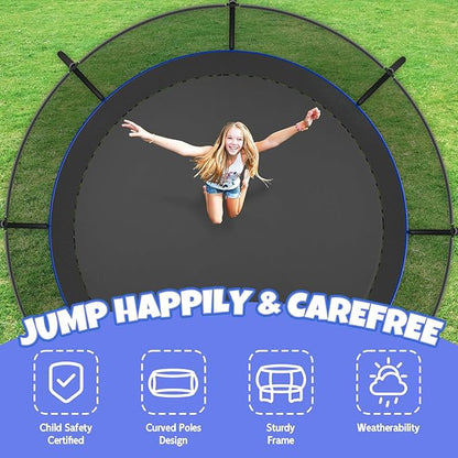 Trampoline 8FT 10FT 12FT 14FT 16FT, Outdoor Trampolines for Kids and Adults, Recreational