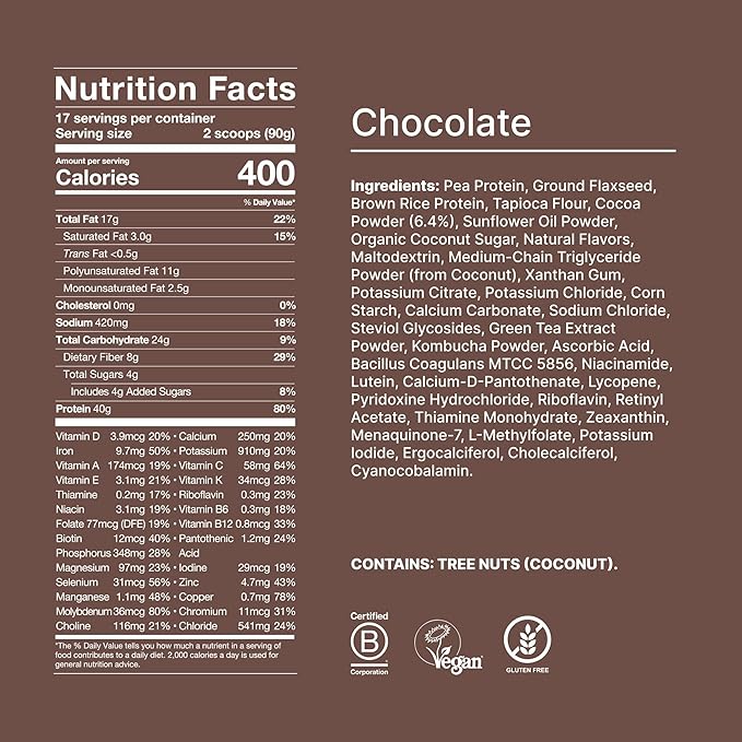Huel Black Edition | Chocolate 40g Vegan Protein Powder | Nutritionally Complete Meal | 27 Vitamins