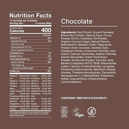 Huel Black Edition | Chocolate 40g Vegan Protein Powder | Nutritionally Complete Meal | 27 Vitamins