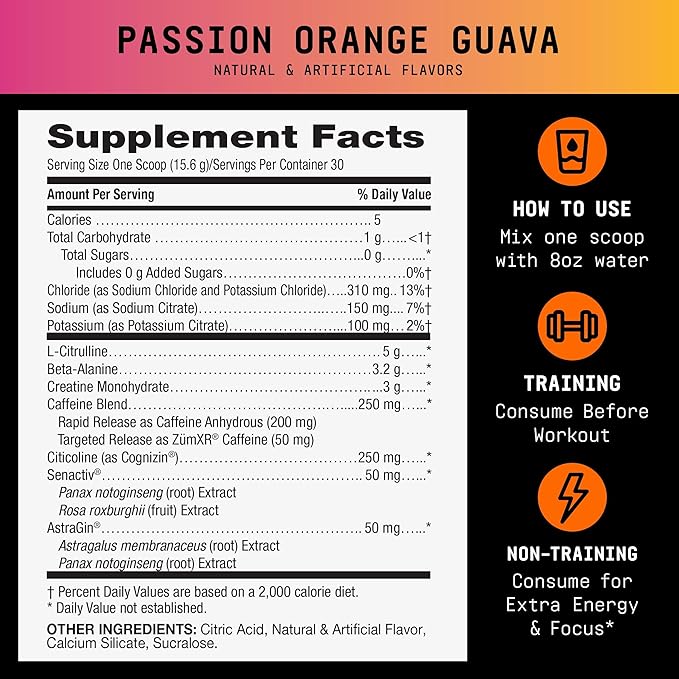 BEYOND RAW LIT V2 Clinical Strength Pre Workout Powder, Hits Harder, Bigger Pumps, Caffeine