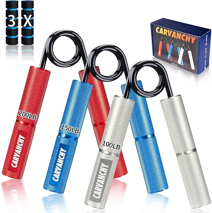 Grip Strength Trainer Set, 50-300LB(6 Pack), Wrist Forearm Strengthener, Metal No Slip, Hand Grip