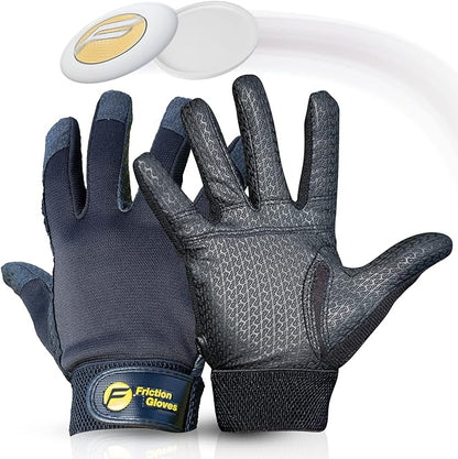 Ultimate Frisbee Gloves - Rubberized Palm & Fingers for Amazing Grip in All Conditions - Play Your