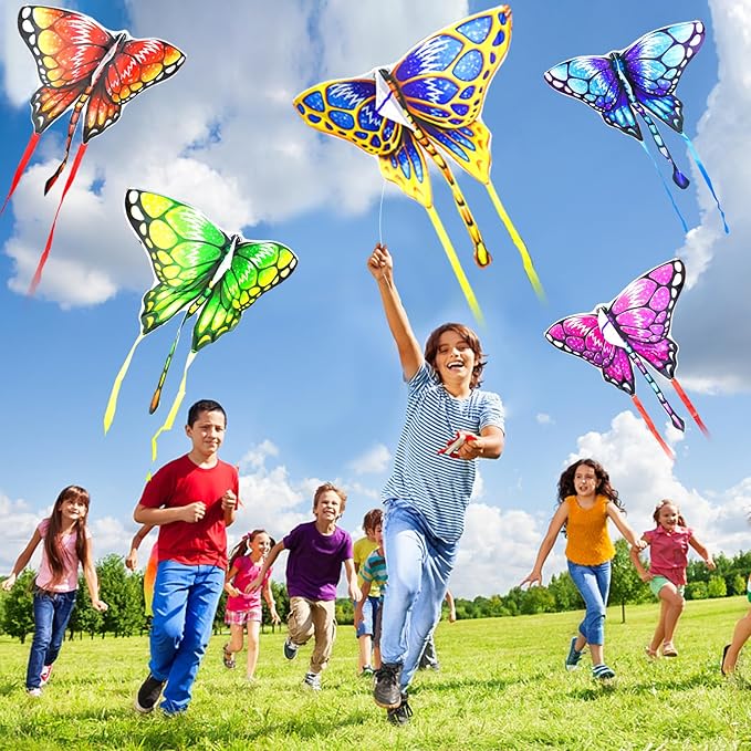 Easy to Fly Kites for Kids & Adults, Butterfly Kites with String & Hand for Beach,Outdoor Toys