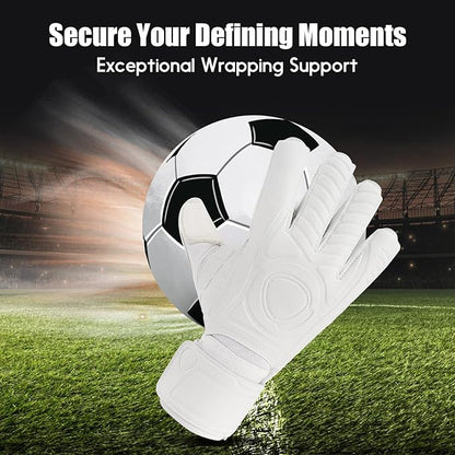 Soccer Goalkeeper Gloves with Finger Protection to Prevent Injuries, Strong Grip for Tough Tackles